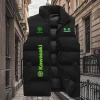 veste gilet avec logo kawasaki, décontractée et élégante, chaude pour hommes et femmes, adaptée aux sports d'automne et au cyclisme d'hiver.