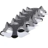 Masque d&rsquo;animal de loup en feutre Non tissé, 6 pièces, fournitures de fête d&rsquo;anniversaire d&rsquo;halloween, accessoires de maquillage pour Costume pour personnes âgées