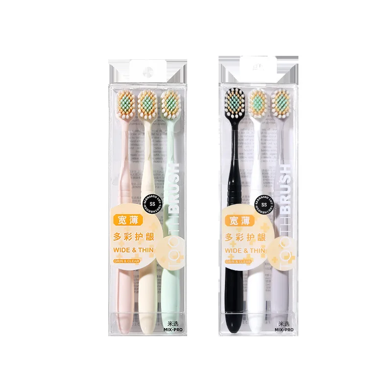 3 pièces/ensemble japonais brosse à dents à poils souples à tête large adulte couple ménage brosse à dents premium à poils souples fins зуб coi щетка 3 pièces/ensemble japonais brosse à dents à poils souples à tête large adulte couple ménage brosse à dents premium à poils souples fins зуб coi щетка