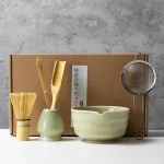 Ensemble de fouets Matcha en bambou, bol à thé en céramique, outils de fabrication de thé traditionnels japonais, accessoires de cuisine à domicile, cadeau, 4 5 6 pièces