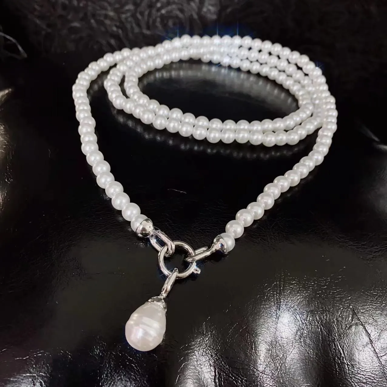 collier long de perles de déclaration coréenne pour les femmes, bijoux de pendentif de personnalité collier long de perles de déclaration coréenne pour les femmes, bijoux de pendentif de personnalité