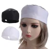 casquette à sushi respirante de style japonais avec dessus en maille, casquette plate de chef monocouche, chapeau de chef noir à sangle réglable