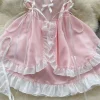 À lacets rose kawaii femme de chambre transparent anime chat mignon lolita sexy lapin halloween costumes dentelle princesse robe cosplay lingerie nouveau