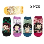 Anime démon Slayer Kimetsu No Yaiba chaussette chaussettes courtes Cosplay accessoire dessins animés Anime Kamado Tanjirou Kamado Nezuko coton chaussettes Hall