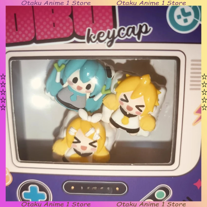 dessin animé hatsune miku 3d clavier décoration miku rin len keycap pour axe transversal clavier mécanique accessoires dessin animé hatsune miku 3d clavier décoration miku rin len keycap pour axe transversal clavier mécanique accessoires