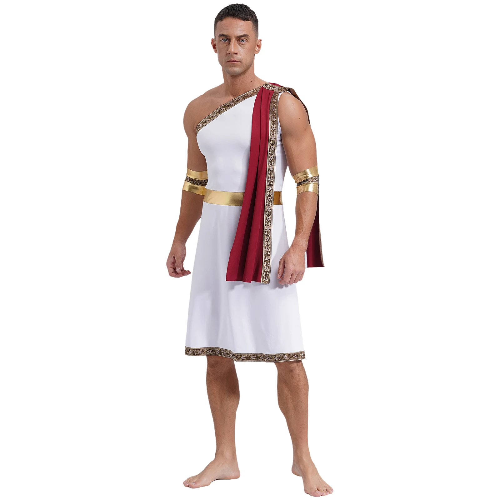 robe grecque des prhub pour hommes, dieu gladiateur kokor, olympiques cosplay, roi romain, prince toge, manches, poignées romaines, manchette amovible robe grecque des prhub pour hommes, dieu gladiateur kokor, olympiques cosplay, roi romain, prince toge, manches, poignées romaines, manchette amovible