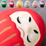 Artisanat japonais coloré de beurre de Daruma en céramique, porte-bonheur, ornement de fortune, paysage, décor de bureau à la maison, cadeaux miniatures, accessoires