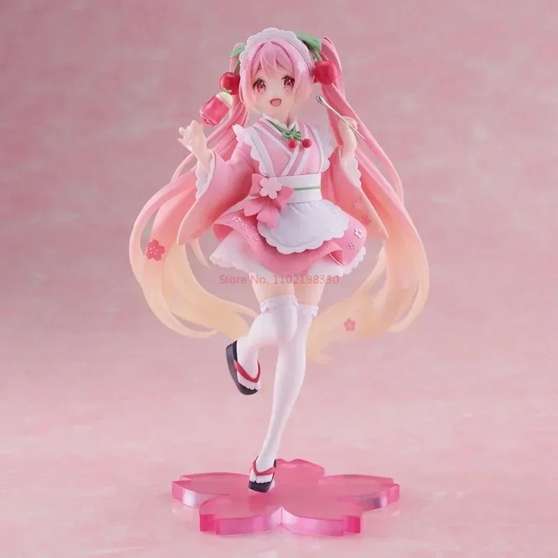 taito original hatsune ku sakura wafuu kguadalver maid coreful anime figurine modèle, jouets à collectionner, cadeau kawaii, 18cm taito original hatsune ku sakura wafuu kguadalver maid coreful anime figurine modèle, jouets à collectionner, cadeau kawaii, 18cm