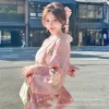 nouvelle mode personnelle rose douce fleur de cerisier fille japonaise voyage photographie améliorée kimono art photo photographie vêtements