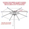 housse de remplacement pour parasol de jardin, 2/2.7/3 mètres, housse de protection pour parasol banane à bras 6/8