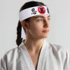 Écharpe de sauna à imprimé ninja pour enfant, bande décorative de style japonais samouraï fitness, 4 pièces