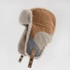 chapeaux en coton pour hommes et femmes, chaud et épais, coupe vent, protection des oreilles, en peluche, bombardier, casquettes noires, confortables, assorties avec tout, hiver
