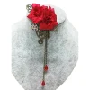 pince à cheveux engrenages vintage, barrettes steampunk, épingle à cheveux gothique, accessoire fantaisie pour cheveux, glands, chaîne, épingle à cheveux