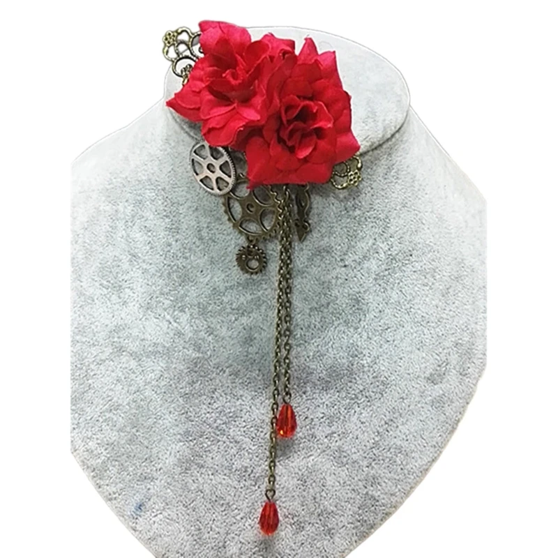 pince à cheveux engrenages vintage, barrettes steampunk, épingle à cheveux gothique, accessoire fantaisie pour cheveux, glands, chaîne, épingle à cheveux pince à cheveux engrenages vintage, barrettes steampunk, épingle à cheveux gothique, accessoire fantaisie pour cheveux, glands, chaîne, épingle à cheveux