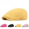 Casquette à visière japonaise et coréenne pour jeunes littéraires, chapeau pour femmes, béret rétro nostalgique, chapeau Monochrome pour femmes, 56-58CM
