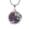 Pendentif demi-boule en métal Dragon Hover, couleur argent, collier adapté, guérison des Chakras Reiki, bijoux de Style classique Pendentif demi-boule en métal Dragon Hover, couleur argent, collier adapté, guérison des Chakras Reiki, bijoux de Style classique
