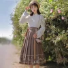 ensemble hanfu trois pièces brodé – hanfu modifié original avec éléments han féminins, style de la dynastie ming, usage quotidien polyvalent
