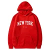 sweats à capuche harajuku pour hommes et femmes, new york, États unis, mode, lettre imprimée graphique, pvd, adt, pull à capuche décontracté, vêtements de sport