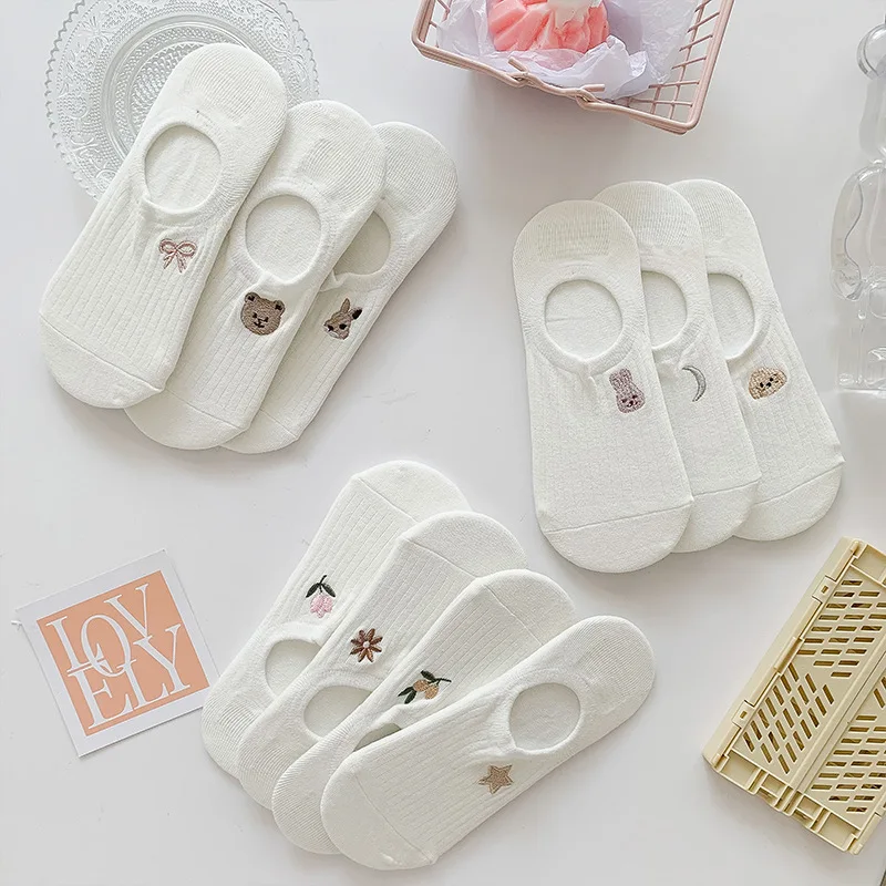 chaussettes femmes jolies chaussettes ensemble de chaussettes blanches respirantes polyvalentes pour femmes, chaussettes parker, bas de rinçage en coton, motif de dessin animé mignon, été, 10 paires chaussettes femmes jolies chaussettes ensemble de chaussettes blanches respirantes polyvalentes pour femmes, chaussettes parker, bas de rinçage en coton, motif de dessin animé mignon, été, 10 paires