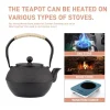 théière en fer faite à la main, bouilloire à thé de style japonais moulé antique pour l'eau bouillante, ensemble d'accessoires, poêle à charbon de bois, service de thé de cuisine