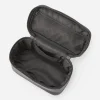 trousse de maquillage de style japonais pour femmes, sac de rangement de lavage noir à main, sac de toilette de grande capacité pour hommes et femmes