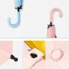 parapluie de poche à poignée en forme de u, paraguas anti uv, pare soleil, coupe vent, 3 parapluies portables pliants pour femmes