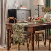 chemin de table jacquard vintage élégant, nappe épaisse à motif de fleurs avec nappe, couverture de table pour dîner