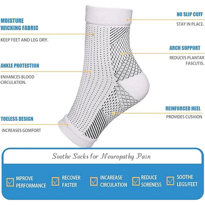 5 paires de chaussettes à pression de cheville pour le sport, la course, le fitness, l'absorption de la sueur, la respirabilité, la protection des orteils et des pieds exposés 5 paires de chaussettes à pression de cheville pour le sport, la course, le fitness, l'absorption de la sueur, la respirabilité, la protection des orteils et des pieds exposés