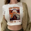 camiseta de anime japonés nezuko para mujer tanjirou kamado camiseta recortada de manga femenina kimetsu no yaibatop