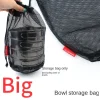sac de proximité multi usages, rangement pour couverts durables, poudres en maille, poêles portables, poêles electrolux, 1 pièce