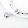 bracelet en argent sterling 925, tournesol sakura lotus, pendentifs colorés, bijoux adaptés aux femmes, fabrication de cadeaux fins
