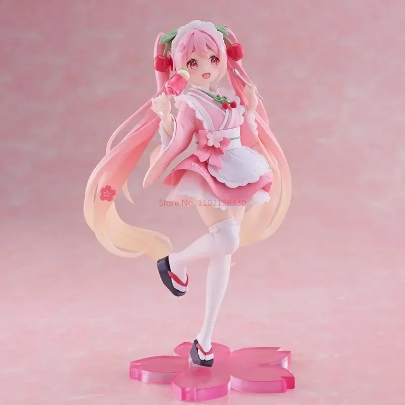 taito original hatsune ku sakura wafuu kguadalver maid coreful anime figurine modèle, jouets à collectionner, cadeau kawaii, 18cm taito original hatsune ku sakura wafuu kguadalver maid coreful anime figurine modèle, jouets à collectionner, cadeau kawaii, 18cm