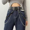 mode jk femmes ceinture de taille punk hip hop ceinture en cuir pu style coréen jupe détachable ceinture costume décoration