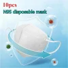 10 pièces n95 masque facial masque de protection jetable masques de protection de la santé masques de prévention de la poussière et des gouttelettes masque de conception respirant