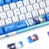 bleu archives hayase yuuka bleu pbt touches casquettes cosplay peup axe côté gravé mécanique keycaps fournitures de table de jeu