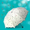 parapluie de protection uv pour femme, parapluie pliant, coupe vent, voyage, fleurs sur canamendements