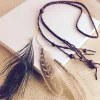 bandeau en plumes pour festival, style boho, coiffure en plumes, hippie, accessoires pour cheveux indiens pour filles