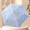 1 pièces parapluie triple pliable protection solaire ultra légère protection uv parasol adapté à la fois claire jour et la pluie