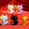 Lucky Feng Shui Cat Maneki Neko Fortune Figurine, Ornements de décoration à collectionner, Mini figurine, Collection Maneki