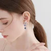boucles d'oreilles créoles originales en argent sterling 2025, zircon bleu, phénix, bijoux de luxe élégants pour femmes, cadeaux d'anniversaire, 2025
