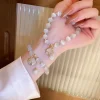 bracelet de perles opale pour femmes, élégant, pendentif chat porte bonheur, réglable, à la mode, bijoux d'amitié, cadeaux, nouvelle collection