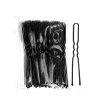 Épingle à cheveux en u invisible pour femme, épingle à cheveux noire simple, sans peinture, sans déformation, 50 pièces