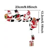 décor d'angle de porte du père noël, cadre de porte de dessin animé de noël, bonhomme de neige, renne, pendentif en bois, décor de maison de fête, nouvelle collection
