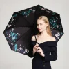 petit parapluie portable pour abri du vent, style artistique universitaire pour filles, belle couleur pure floraison dans l'eau