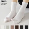 miiow chaussettes à bout fendu hommes japonais tabi chaussettes 100% pur coton chaussette longue cinq doigts deux orteils chaussette ninja geta anti odeur chaussette sport