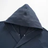 robe à capuche à manches longues pour hommes – tissu tissé gaufré 100 % coton, peignoir absorbant et respirant de qualité supérieure (l 3xl, coupe décontractée)