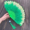 Éventail pliant en plumes, fée japonaise douce pour fille, gothique foncé, danse de cour, à main avec pendentif, cadeau, décoration de fête de mariage
