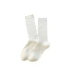 chaussettes unisexes pour hommes et femmes, tube haut en coton, chaussettes de sport de haute qualité, solides, noires et blanches