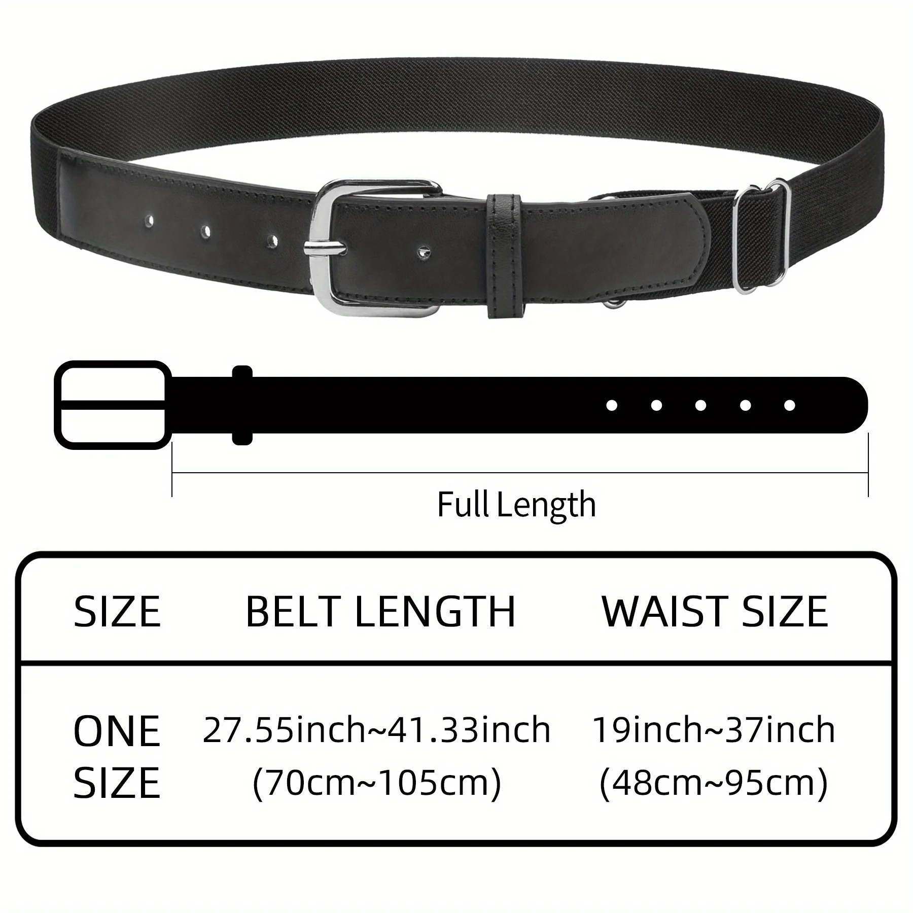 ceinture élastique de baseball et de softball, ceinture de sport de plein air douce et réglable, ceintures de taille tissées ceinture élastique de baseball et de softball, ceinture de sport de plein air douce et réglable, ceintures de taille tissées
