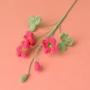 bouquet de fleurs oxalis tricotées, bouquet de fleurs artificielles au crochet, décoration de fête à domicile